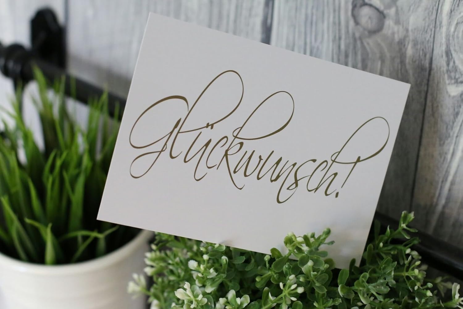 Glückwunschkarten Set in dekorierter Ansicht